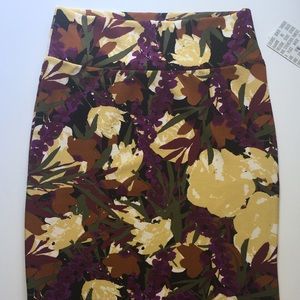 LuLaRoe Cassie Pencil Skirt - Fall Floral Pattern